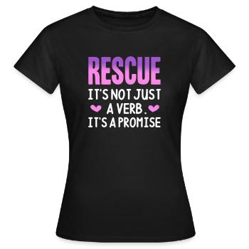 Sauvetage d’animaux - T-shirt Femme - noir - Devant - AI Model Female 172 dark (172cm)