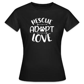 Tierrettung - Frauen T-Shirt - Schwarz - Vorne - AI Model Female 172 dark (172cm)