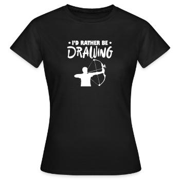 Bogenschiessen - Frauen T-Shirt - Schwarz - Vorne - AI Model Female 172 dark (172cm)