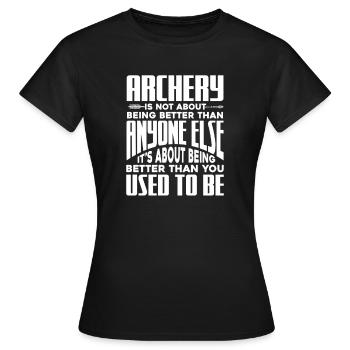 Archerie - T-shirt Femme - noir - Devant - AI Model Female 172 dark (172cm)