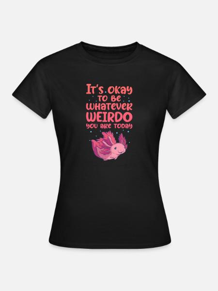 Axolotl - Dame-T-shirt - sort