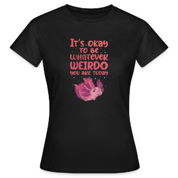 Axolotl Aquatic Animal Water Gift - Women's T-Shirt - black - Front - AI Model Female 172 dark (172cm)