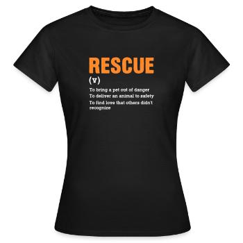 Tierrettung - Frauen T-Shirt - Schwarz - Vorne - AI Model Female 172 dark (172cm)