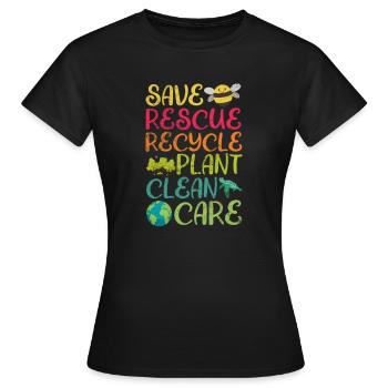 Animal Rescue Animal Rights Animal Love Pet Gift - T-shirt Femme - noir - Devant - AI Model Female 172 dark (172cm)