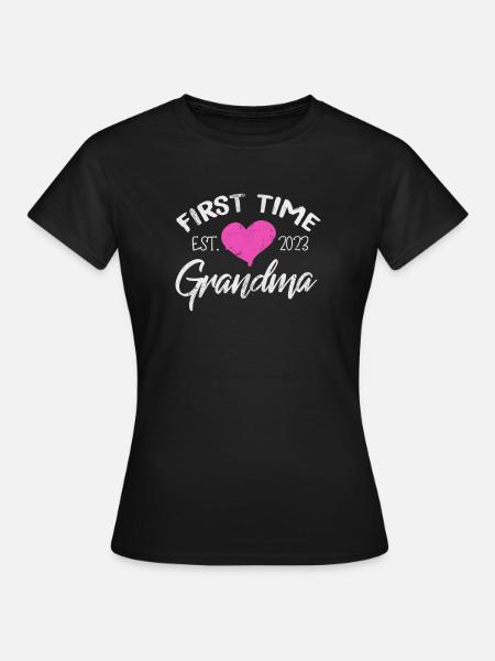 Schwangerschaft Oma - Frauen T-Shirt - Schwarz