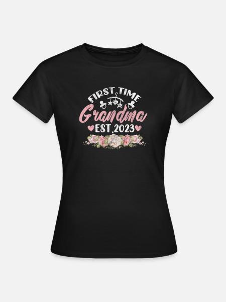 Schwangerschaft Oma - Frauen T-Shirt - Schwarz