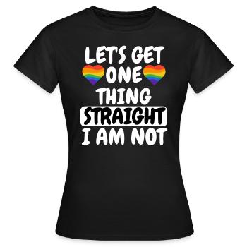 Cadeau Gay Pride hétéro LGBTQ - T-shirt Femme - noir - Devant - AI Model Female 172 dark (172cm)