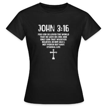 Bible - T-shirt Femme - noir - Devant - AI Model Female 172 dark (172cm)