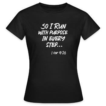 Courir - T-shirt Femme - noir - Devant - AI Model Female 172 dark (172cm)