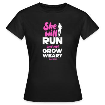 Courir - T-shirt Femme - noir - Devant - AI Model Female 172 dark (172cm)