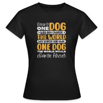 Animal Rescue Animal Rights Animal Love Pet Gift - T-shirt Femme - noir - Devant - AI Model Female 172 dark (172cm)