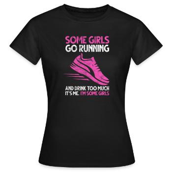 Coureur de course à pied Jogging Cadeau de coureur de jogging - T-shirt Femme - noir - Devant - AI Model Female 172 dark (172cm)