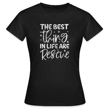 Animal Rescue Animal Rights Animal Love Pet Gift - T-shirt Femme - noir - Devant - AI Model Female 172 dark (172cm)
