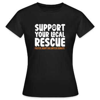 Tierrettung - Frauen T-Shirt - Schwarz - Vorne - AI Model Female 172 dark (172cm)