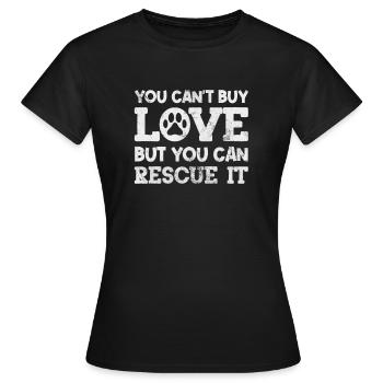 Animal Rescue Animal Rights Animal Love Pet Gift - T-shirt Femme - noir - Devant - AI Model Female 172 dark (172cm)