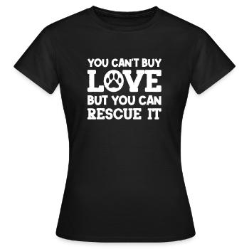 Sauvetage d’animaux - T-shirt Femme - noir - Devant - AI Model Female 172 dark (172cm)