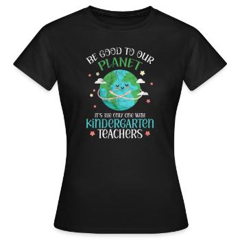Kindergarten - Women's T-Shirt - black - Front - AI Model Female 172 dark (172cm)