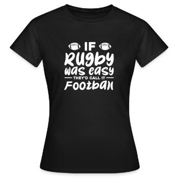 Rugby - Frauen T-Shirt - Schwarz - Vorne - AI Model Female 172 dark (172cm)