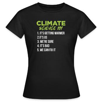 Changement climatique - T-shirt Femme - noir - Devant - AI Model Female 172 dark (172cm)