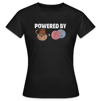 Coudre du café - T-shirt Femme - noir - Devant - AI Model Female 172 dark (172cm)