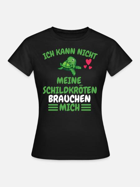 Ich kann nicht Meerestier Geschenk Schildkröte - Frauen T-Shirt - Schwarz