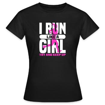 Courir - T-shirt Femme - noir - Devant - AI Model Female 172 dark (172cm)
