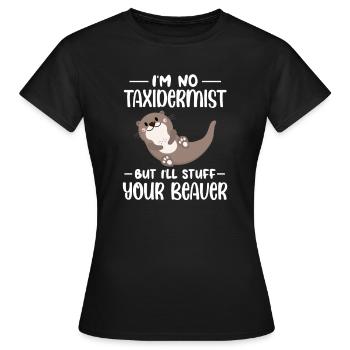Loutre de mer Loutre Loutre Cadeau de loutre - T-shirt Femme - noir - Devant - AI Model Female 172 dark (172cm)
