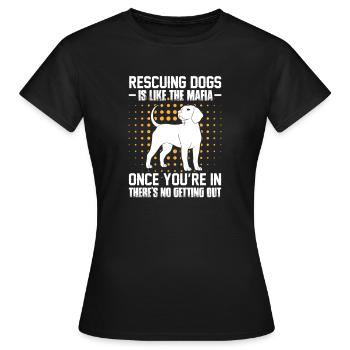 Sauvetage d’animaux - T-shirt Femme - noir - Devant - AI Model Female 172 dark (172cm)