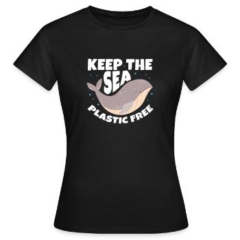 Changement climatique - T-shirt Femme - noir - Devant - AI Model Female 172 dark (172cm)