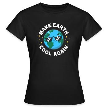 Changement climatique - T-shirt Femme - noir - Devant - AI Model Female 172 dark (172cm)