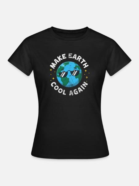 Klimawandel Umwelt Earth Erde Geschenk - T-shirt dam - svart