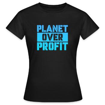 Changement climatique - T-shirt Femme - noir - Devant - AI Model Female 172 dark (172cm)