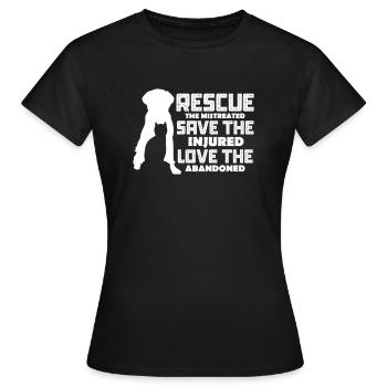 Sauvetage d’animaux - T-shirt Femme - noir - Devant - AI Model Female 172 dark (172cm)