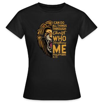 Bible - T-shirt Femme - noir - Devant - AI Model Female 172 dark (172cm)
