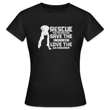 Animal Rescue Animal Welfare Cadeau pour les amoureux des animaux - T-shirt Femme - noir - Devant - AI Model Female 172 dark (172cm)