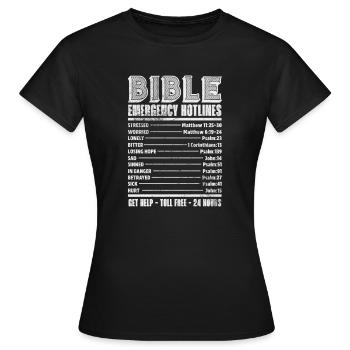 Bible - T-shirt Femme - noir - Devant - AI Model Female 172 dark (172cm)
