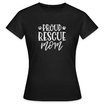 Sauvetage des animaux Bien-être animal Ami animal cadeau - T-shirt Femme - noir - Devant - AI Model Female 172 dark (172cm)