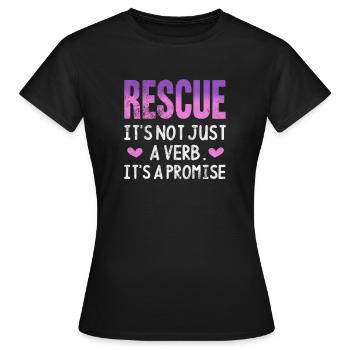 Sauvetage des animaux Bien-être animal Ami animal cadeau - T-shirt Femme - noir - Devant - AI Model Female 172 dark (172cm)