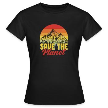 Changement climatique - T-shirt Femme - noir - Devant - AI Model Female 172 dark (172cm)