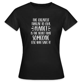 Changement climatique - T-shirt Femme - noir - Devant - AI Model Female 172 dark (172cm)