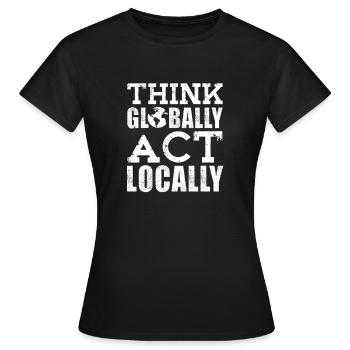 Changement climatique - T-shirt Femme - noir - Devant - AI Model Female 172 dark (172cm)