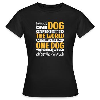 Sauvetage d’animaux - T-shirt Femme - noir - Devant - AI Model Female 172 dark (172cm)