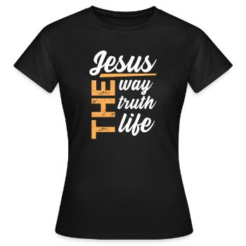 Bible Bible Versets chrétiens Don de Jésus - T-shirt Femme - noir - Devant - AI Model Female 172 dark (172cm)