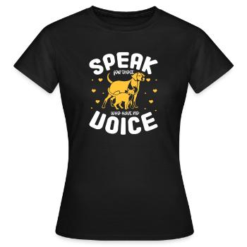 Sauvetage d’animaux - T-shirt Femme - noir - Devant - AI Model Female 172 dark (172cm)