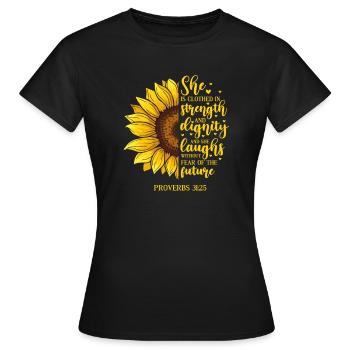 Bible Bible Versets chrétiens Don de Jésus - T-shirt Femme - noir - Devant - AI Model Female 172 dark (172cm)