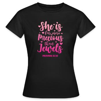 Bible Bible Versets chrétiens Don de Jésus - T-shirt Femme - noir - Devant - AI Model Female 172 dark (172cm)
