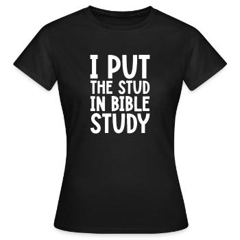 Bible Bible Versets chrétiens Don de Jésus - T-shirt Femme - noir - Devant - AI Model Female 172 dark (172cm)