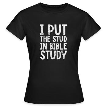 Bible - T-shirt Femme - noir - Devant - AI Model Female 172 dark (172cm)