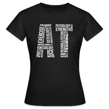 Sports Physician - Women's T-Shirt - black - Front - AI Model Female 172 dark (172cm)