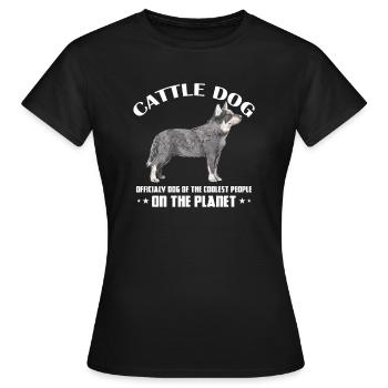 Cadeau de chien de bétail australien - T-shirt Femme - noir - Devant - AI Model Female 172 dark (172cm)